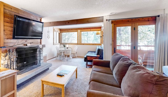 Second-Level Condo with Free WiFi, Wood Fireplace, Shared Outdoor Pool, & Views in Tahoe City