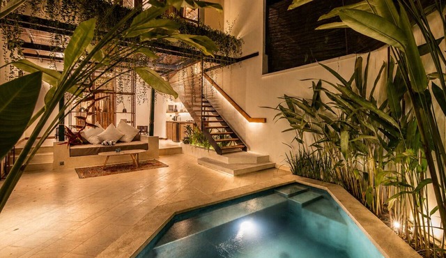 Stylish 1-BR Villa with Pool, 800m to Echo Beach