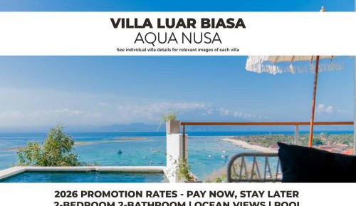Two-Bedroom Luar Biasa Villa with Private Pool and Ocean View