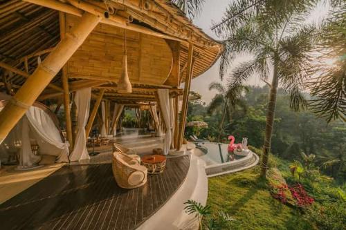 Bamboo Villa with Amazing mount agung view